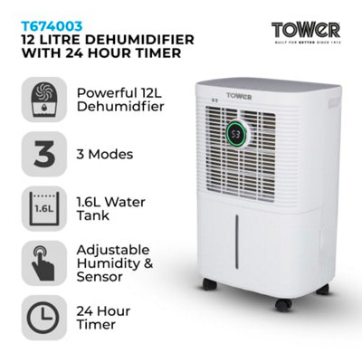 Tower T674003  - 12 Litre Dehumidifier