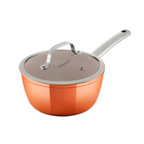 Tower T800017 3pce Copper Forged Saucepans