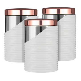 Tower T826001RW - LINEAR Set of 3 Canisters Rose Gold