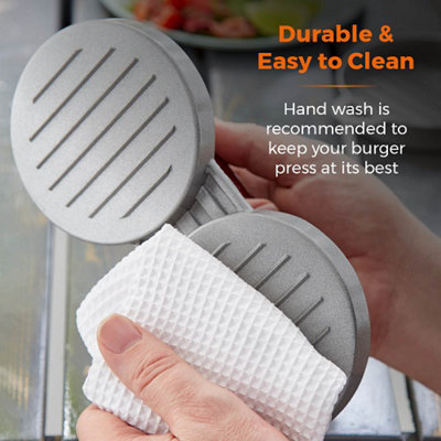 Tower T932010 Double Burger Press with Wood - 4