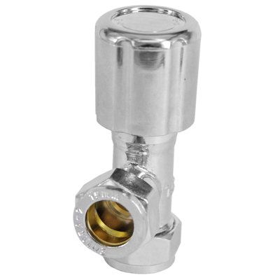 Tower Thermostatic Radiator Valve Angled TRV Rad Lockshield Chrome ...