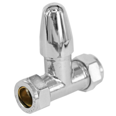 Tower Thermostatic Radiator Valve Straight TRV Rad Lockshield Chrome ...
