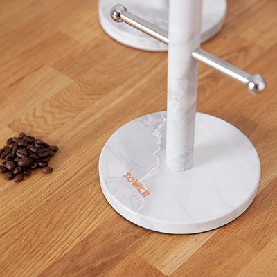 White kitchen roll online holder and mug tree