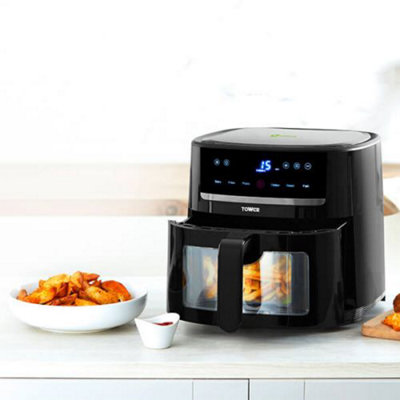 Tower Vortx 6 Litre Digital Space Saver Window Air Fryer Black - 4