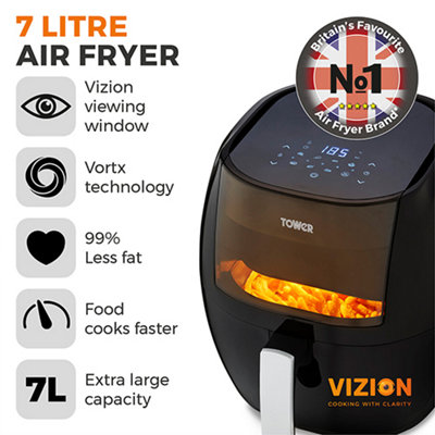 Vytronix 45QCF Family Size 4.5L Energy Efficient Air Fryer 1400W Black