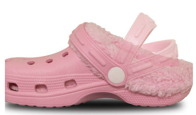 Town & Country Kids Pink Fleecy Clogs/Cloggies,Flexible and Ultra-Lightweight with Elastic EVA Material Size 5