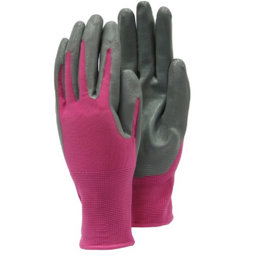 Town & Country Nitrile Pink/Grey Gardening gloves Medium, Pack of 1