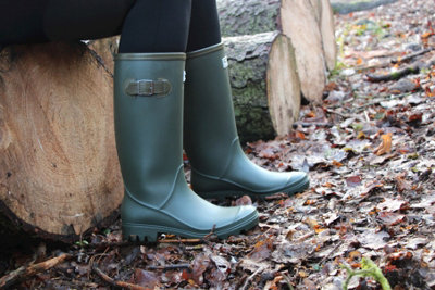 Town & Country Wellingtons / Wellies Green or Aubergine