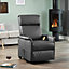 Townsend Electric Lift Assist Rise and Recline Bonded Leather Chair - Grey