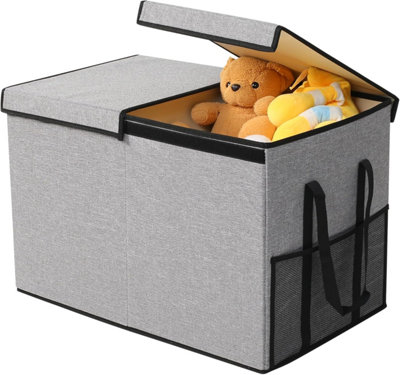 Toy Box Chest with Lid, Collapsible Sturdy Foldable Toy Storage ...