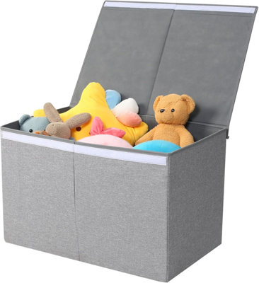 Toy Box Chest with Lid, Collapsible Sturdy Foldable Toy Storage ...