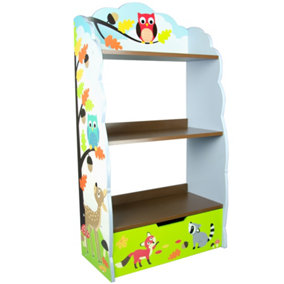 Toy Furniture Enchanted Woodland Bookshelf - L58 x W27 x H106 cm - Blue/Green