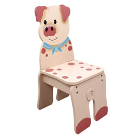 Toy Furniture Happy Farm Chair Pig - L32 x W30 x H69 cm - Pink