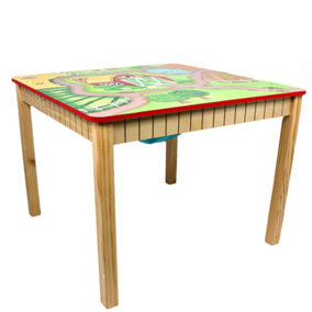 Toy Furniture Happy Farm Table with Figurines - L71 x W71 x H53 cm - Multi Color