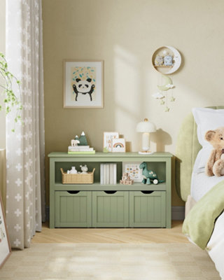 Toy Storage for Kids, Kids Storage Unit, Storage Cabinet with Wheels, 3 ...
