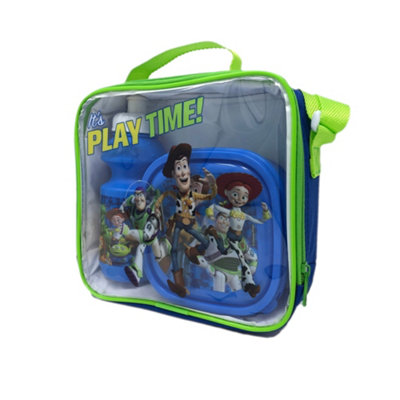 Toy Story 4 Childrens Kids Playtime Lunch Bag Set Blue Green One Size