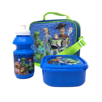 Toy Story 4 Childrens Kids Playtime Lunch Bag Set Blue Green One Size