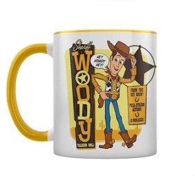 Toy Story 4 Inner Two Tone Woody Mug Yellow/White/Brown (One Size)