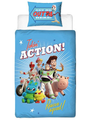 Toy Story 4 Rescue Single Duvet Cover and Pillowcase Set