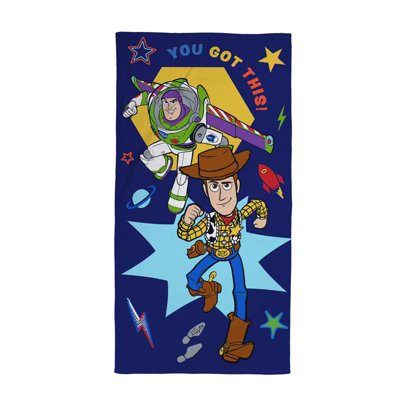 Toy Story Towel Large Kids Woody Buzz Star Beach Bath Pool