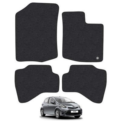 Toyota Aygo 2005-2012 Car Floor Mats Carpet Tailored Fit 4pc Set Anti-Slip Black