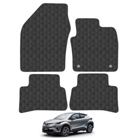 Toyota C-HR 2017-Onwards Car Floor Mats Rubber Tailored Fit Heavy-Duty 4pcs Set