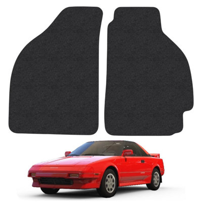 Toyota MR2 1990-2000 Car Floor Mats Rubber Tailored Fit 2pc Set Heavy-Duty Black