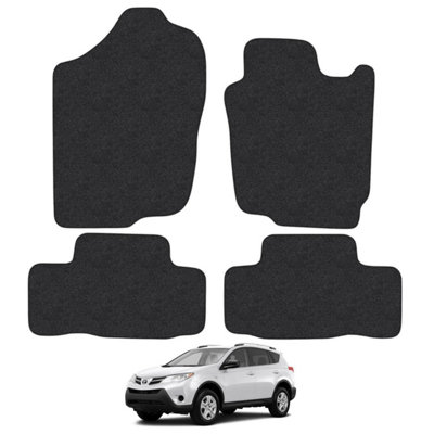 Toyota RAV4 2006-2013 Car Floor Mats Carpet Tailored Fit 4pc Set Anti-Slip Black