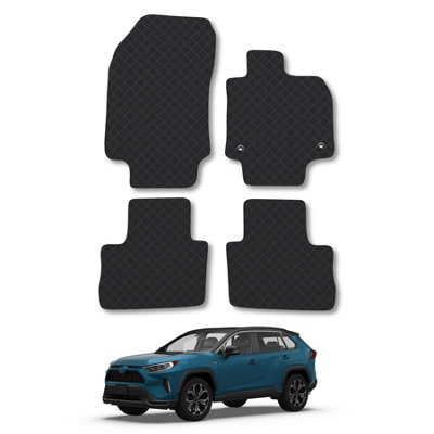 Toyota RAV4 2019+ Car Floor Mats Tailored Fit Rubber Black 4pc Set ...