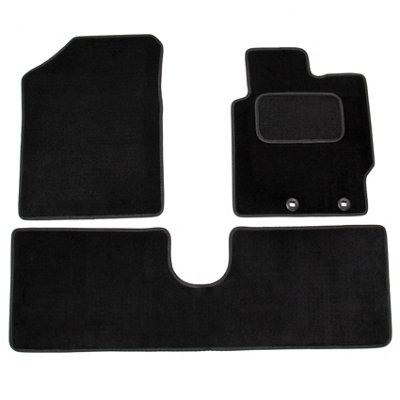 Toyota Yaris Car Floor Mats Mk3 2011 to 2020 Tailored Carpet 3pc Set Black