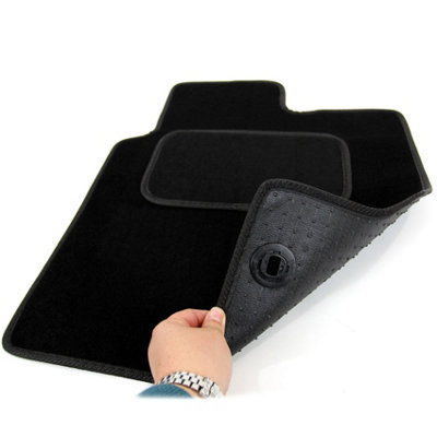 Toyota Yaris Car Floor Mats Mk3 2011 to 2020 Tailored Carpet 3pc Set Black - 7