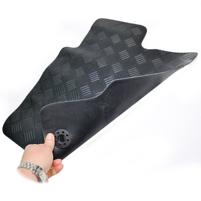 Toyota Yaris Tailored Car Floor Mats Mk3 2011 to 2020 Rubber 3pc Set Black - 8