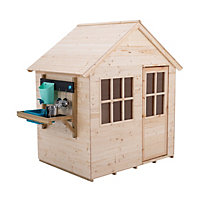 TP Hideaway Wooden Playhouse with Mud Kitchen - FSC certified