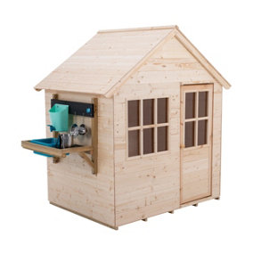 TP Hideaway Wooden Playhouse with Mud Kitchen - FSC certified