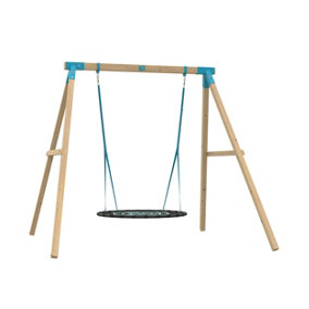 TP Kingswood Double Swing Squarewood Set with Giant Nest Swing - FSC certified