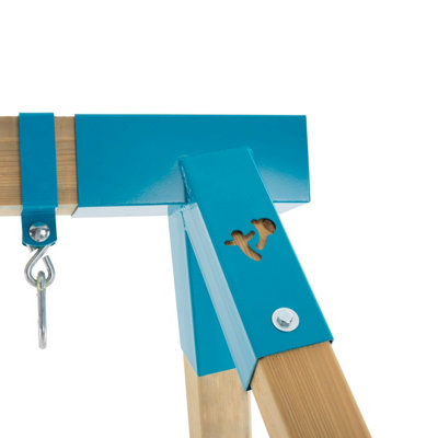 TP Kingswood Double Swing Squarewood Set with Giant Nest Swing - FSC certified