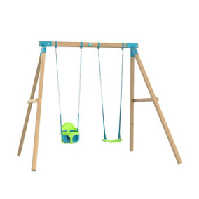 TP Kingswood Double Swing Squarewood Set with Quadpod - FSC certified