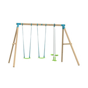 TP Kingswood Triple Swing Squarewood Set with Glider - FSC certified