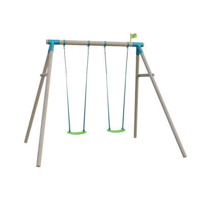 TP Knightswood Compact Wooden Double Swing Set - FSC certified