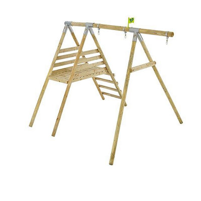 TP Knightswood Wooden Single & Deck Swing Frame - FSC certified