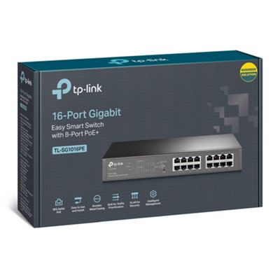 TP-Link 16-Port Gigabit Easy Smart Switch with 8-Port PoE+