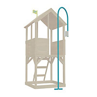 TP Treehouse Wooden Play Tower Fireman's Pole