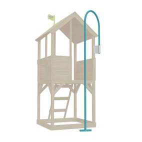 TP Treehouse Wooden Play Tower Fireman's Pole