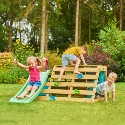 Toddler climbing frame wooden sales