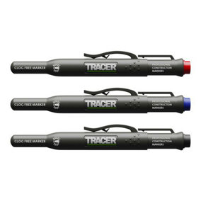 Tracer ACF-MK3 Clog Free Markers with Site Holster - Pack of 3