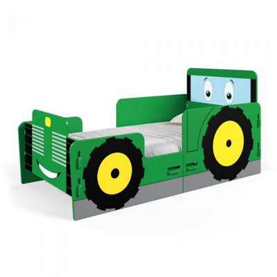 Tractor Novelty Junior Toddler (140x70cm) Kids Bed, Bedroom Furniture
