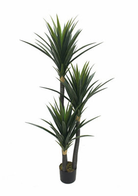 Tradala 5ft Large Lush Green Artificial Yukka Tree 150cm Tall in Plant ...