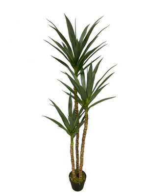 Tradala 5ft Large Lush Green Artificial Yukka Tree 170cm Tall in Plant ...
