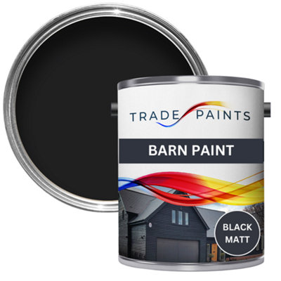 Trade Paint Barn Paint Matt Black 5L