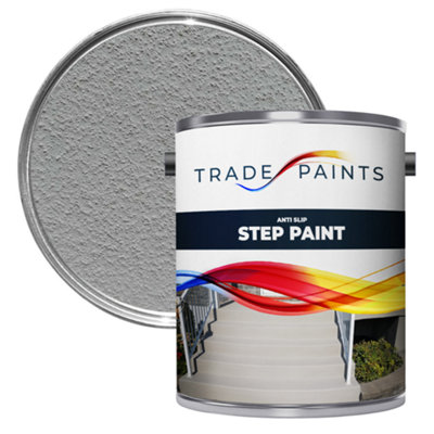 Trade Paints Anti-Slip Doorstep & Floor Paint - Light Grey - Suitable For Brick, Concrete, Masonry, Wood, Metal Surfaces - 1L
